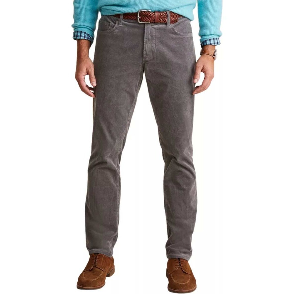 Vineyard Vines $128 Men's Grey Corduroy 5 Pocket Tapered Pants 32x32